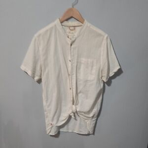 Womens KATO White Short Sleeve Shirt in Size Medium